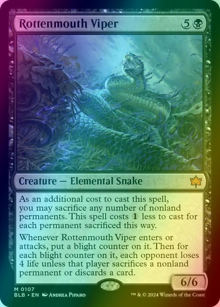 Rottenmouth Viper [107] [Bloomburrow] [Foil]