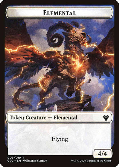 Elemental Token (03) // Soldier Token (05) [C20/C20 Set Symbol] [Commander 2020 Tokens] [Non-Foil]