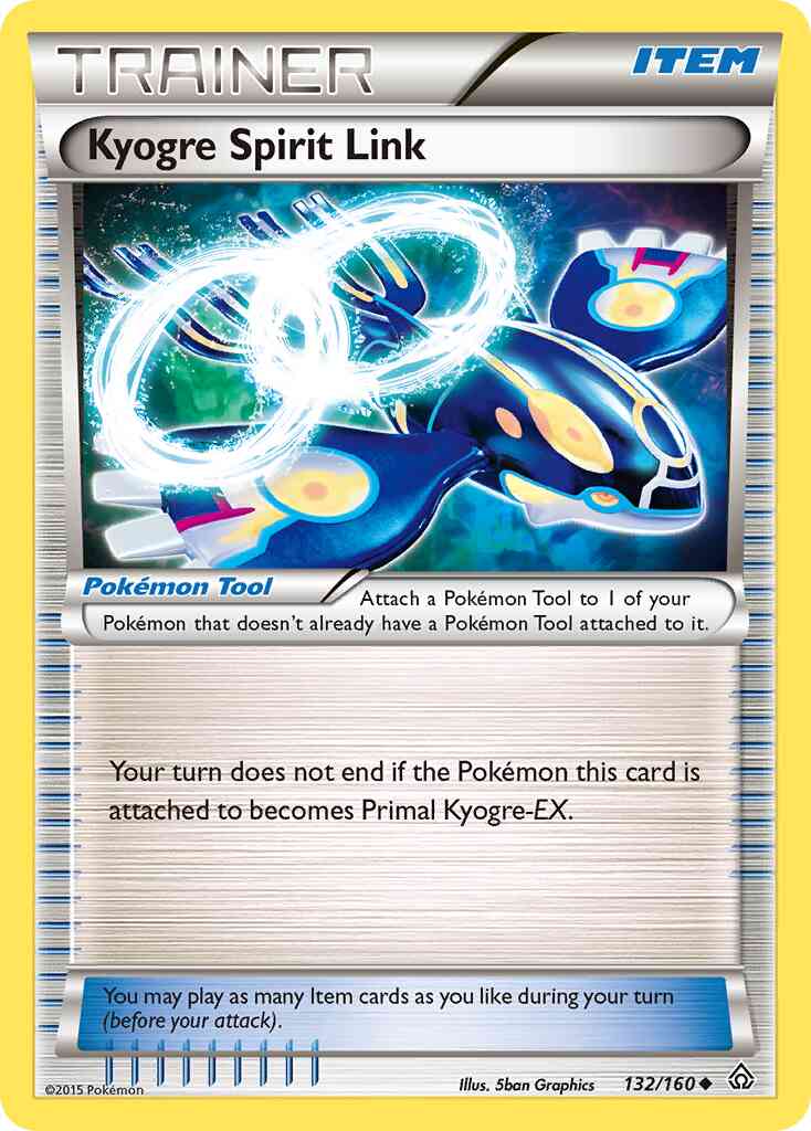 Kyogre Spirit Link - 132/160 - Uncommon [xy5-132] [Non-Holo]