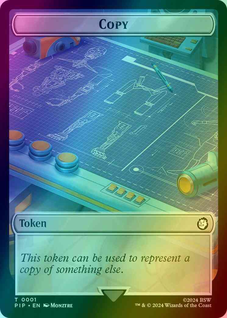 Copy Token (01) // Treasure Token (18) [Fallout: Tokens] [Foil]
