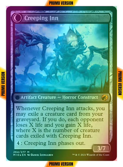 Hostile Hostel // Creeping Inn [Prerelease] [264s] [Innistrad: Midnight Hunt Promos] [Foil]