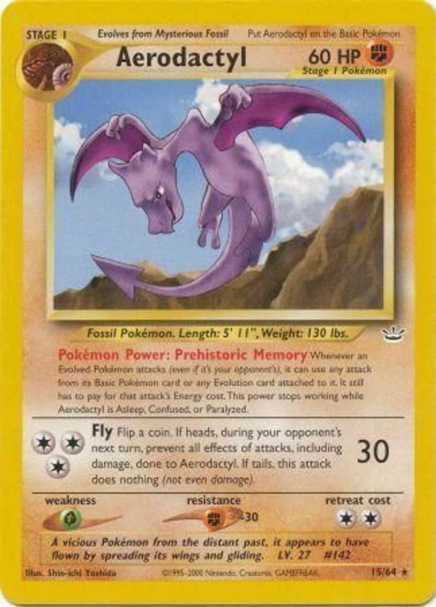 Aerodactyl - 15/64 - Rare - Unlimited [neo3U-15] [Non-Holo]