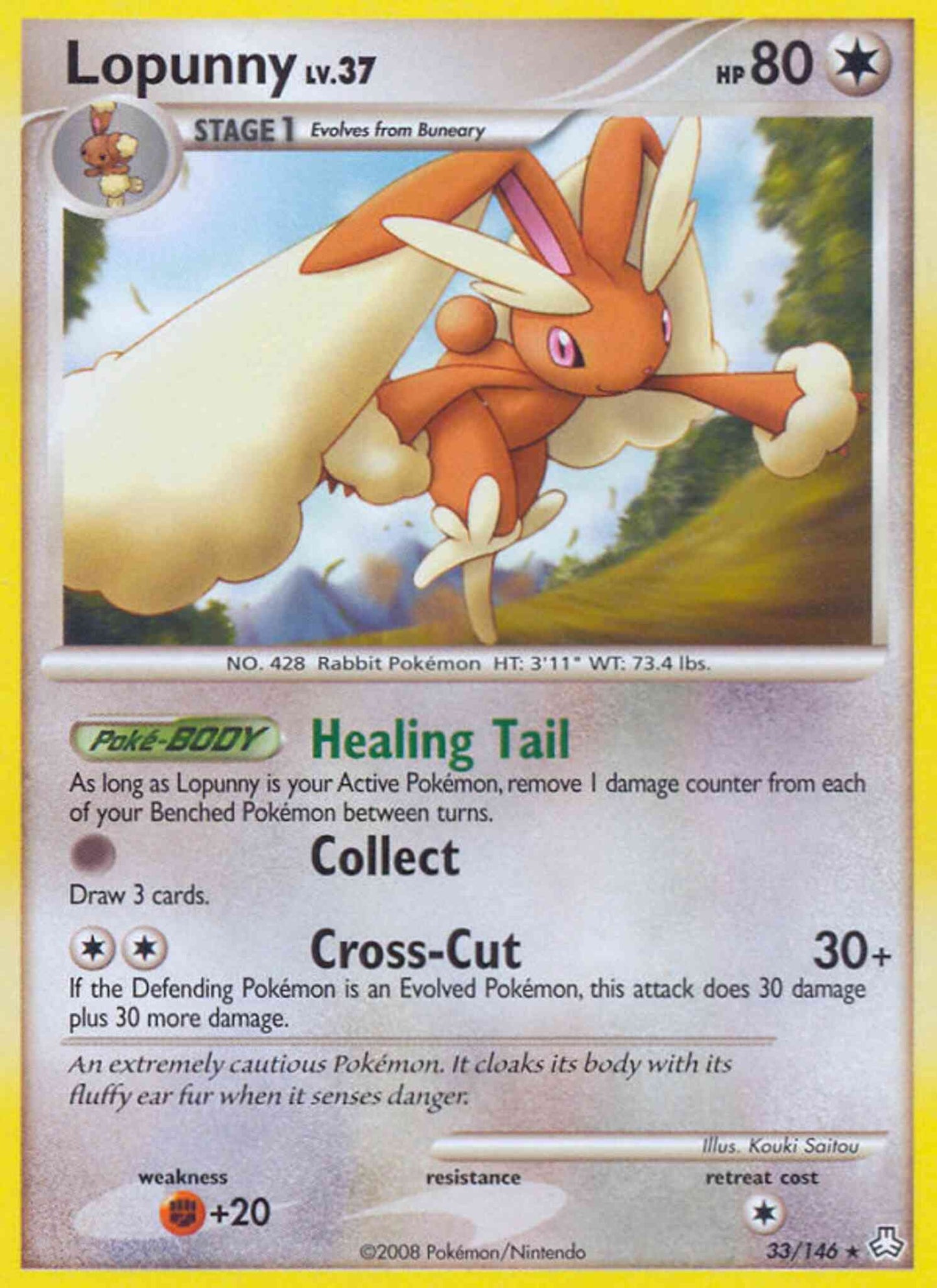 Lopunny - 33/146 - Rare [dp6-33] [Non-Holo]