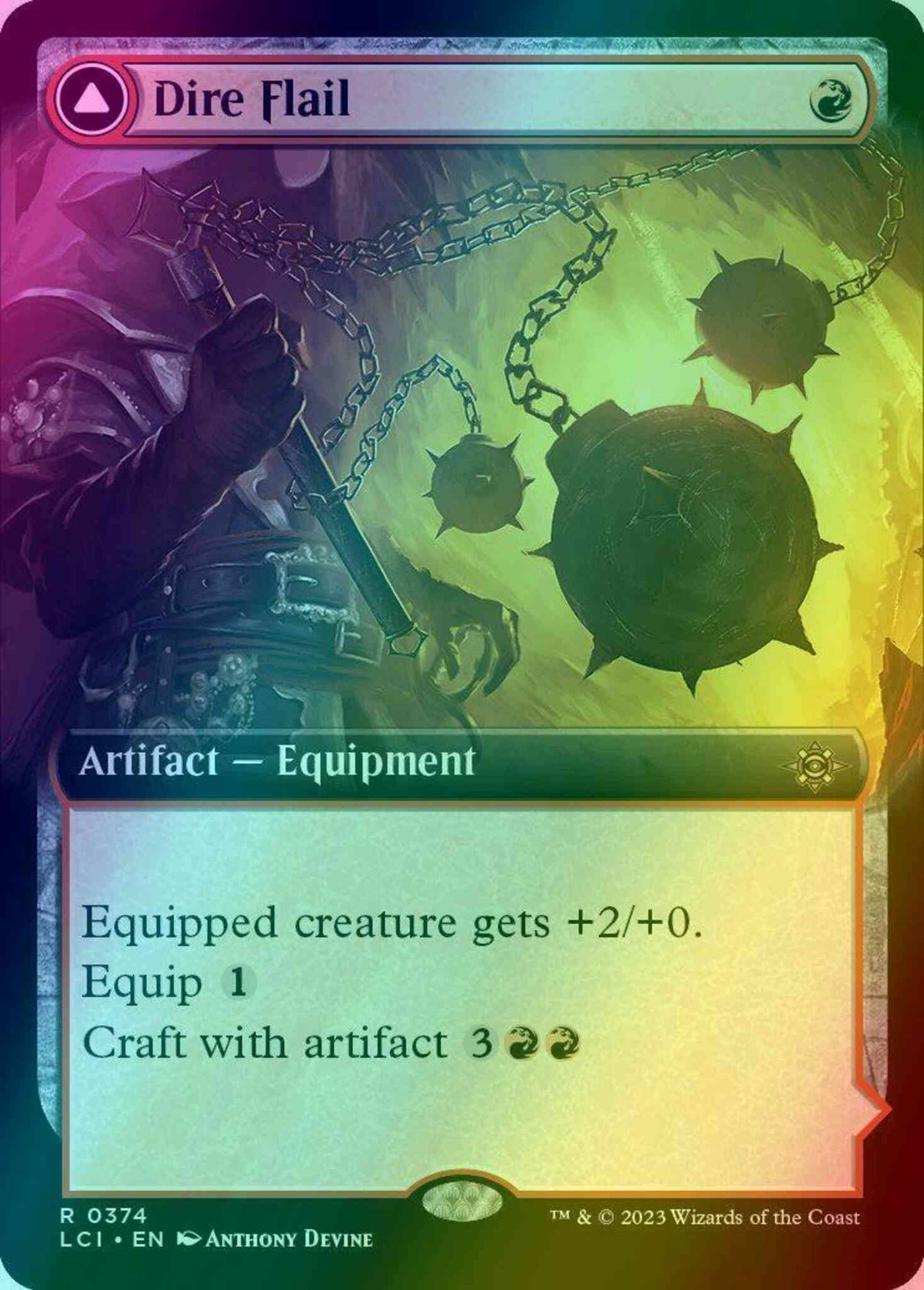 Dire Flail // Dire Blunderbuss [374] [Extended Art] [The Lost Caverns of Ixalan] [Foil]