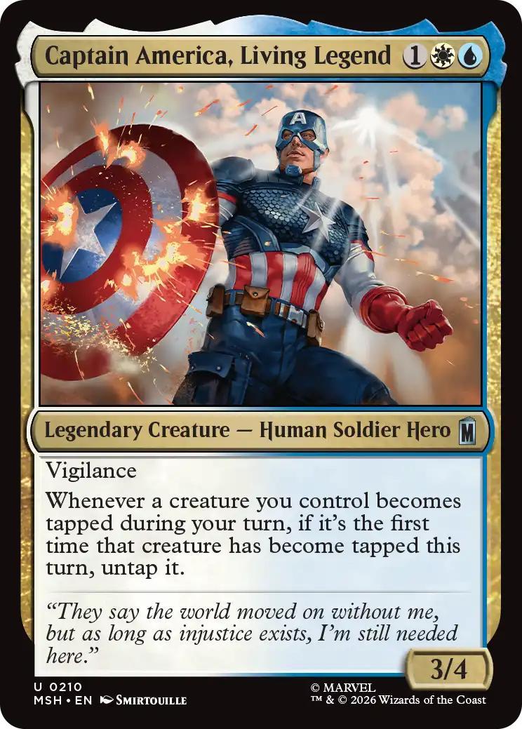 Captain America, Living Legend [210] [Marvel Super Heroes] [Non-Foil]