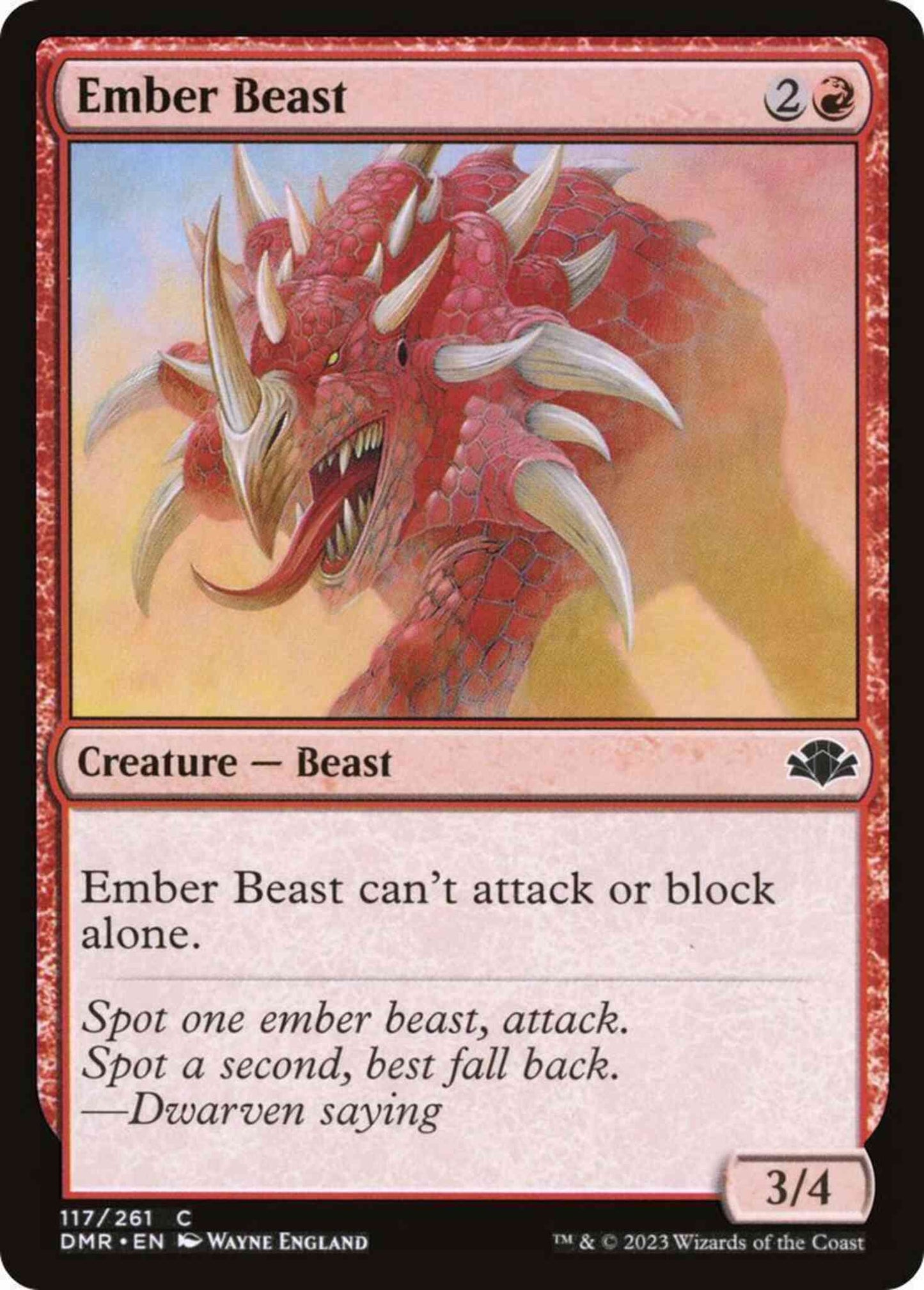 Ember Beast [117] [Dominaria Remastered] [Non-Foil]