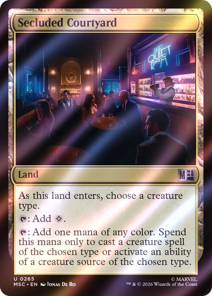 Secluded Courtyard [265] [Marvel Super Heroes: Commander] [Surge Foil]