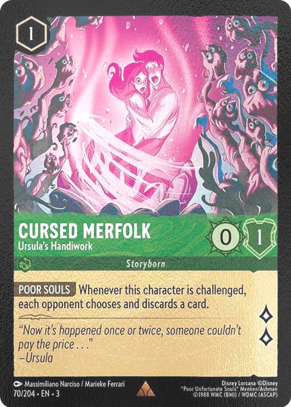Cursed Merfolk - Ursula's Handiwork - 70/204 [Into the Inklands] [Cold Foil]