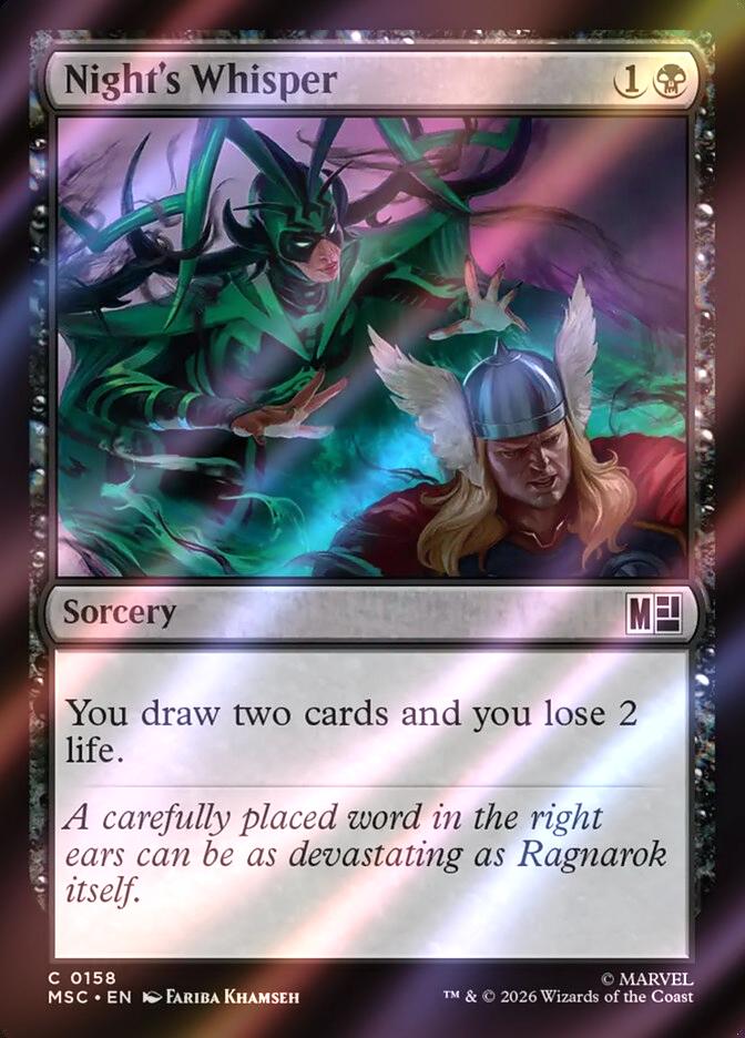 Night's Whisper [158] [Marvel Super Heroes: Commander] [Surge Foil]