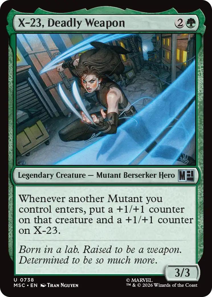 X-23, Deadly Weapon [738] [Jumpstart] [Marvel Super Heroes: Commander] [Non-Foil]