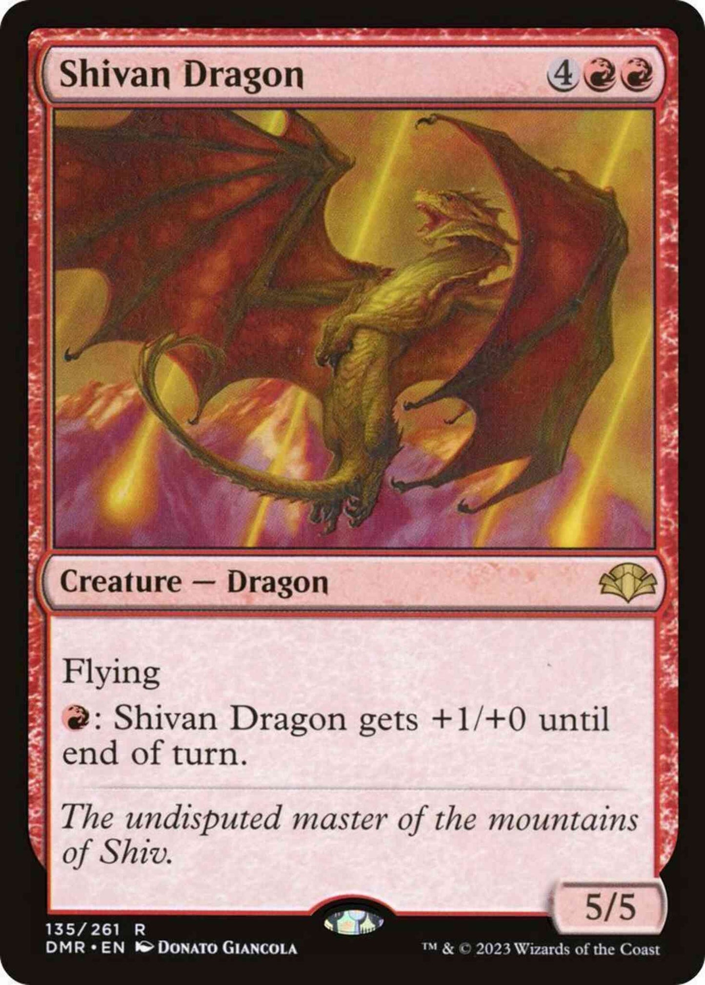 Shivan Dragon [135] [Dominaria Remastered] [Non-Foil]