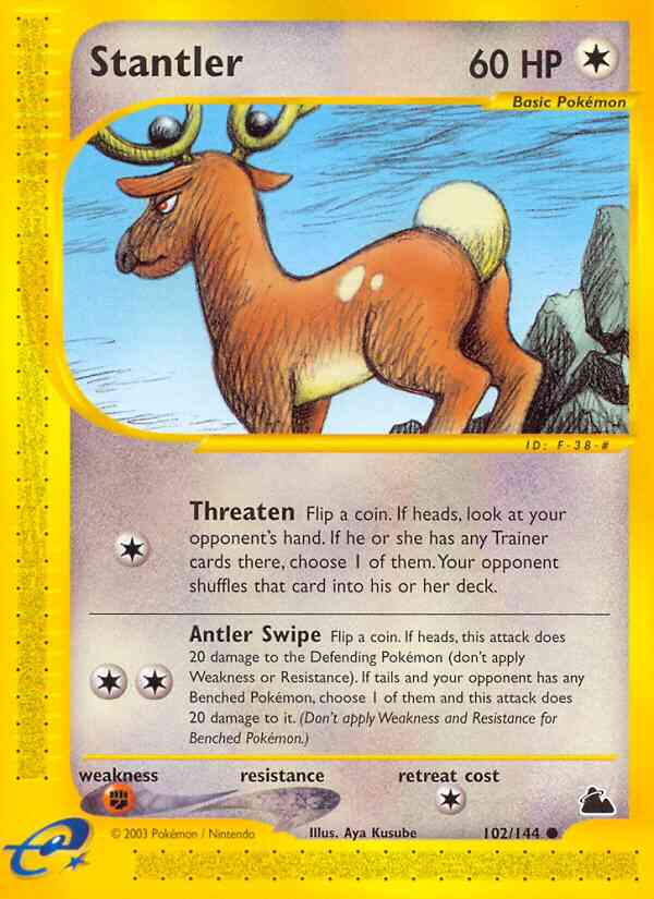 Stantler - 102/144 - Common [ecard3-102] [Reverse Holo]