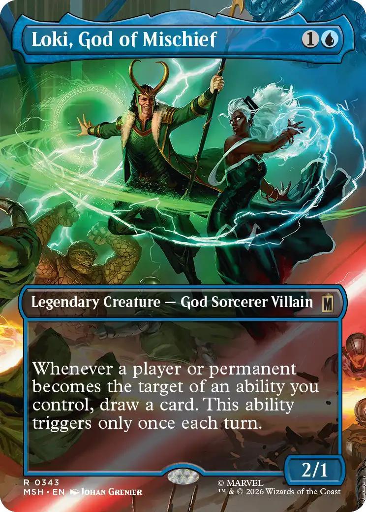 Loki, God of Mischief [343] [Borderless] [Scene] [Marvel Super Heroes] [Non-Foil]