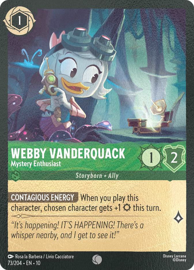 Webby Vanderquack - Mystery Enthusiast - 73/204 [Whispers in the Well] [Cold Foil]