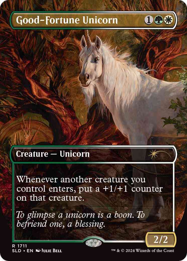 Good-Fortune Unicorn [1711] [Borderless] [Julie Bell] [Secret Lair Drop] [Non-Foil]