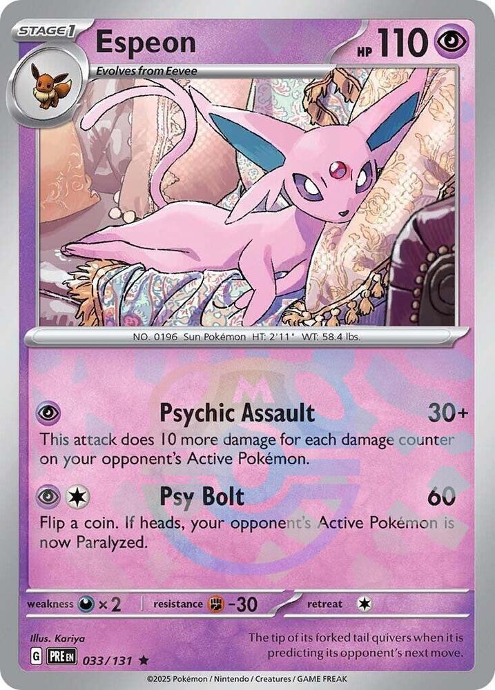 Espeon - Master Ball Pattern - 033/131 - Rare [sv085-033] [Reverse Holo]