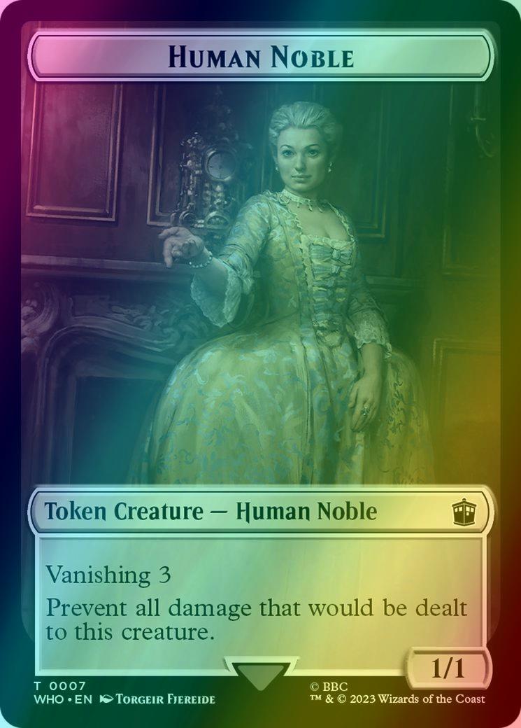 Alien Salamander Token (16) // Human Noble Token (07) [Universes Beyond: Doctor Who: Tokens] [Foil]