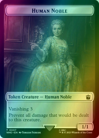 Alien Salamander Token (16) // Human Noble Token (07) [Universes Beyond: Doctor Who: Tokens] [Foil]