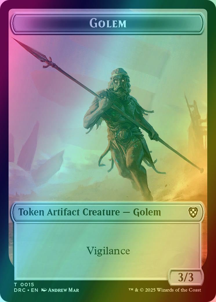 Golem Token (14) // Golem Token (15) [Aetherdrift: Commander: Tokens] [Foil]