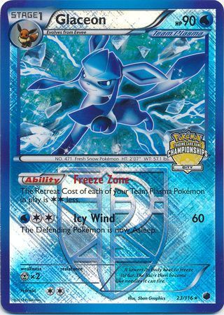 Glaceon - 23/116 - Promotional - Crosshatch Holo City Championships 2013 Promo [Reverse Holo]
