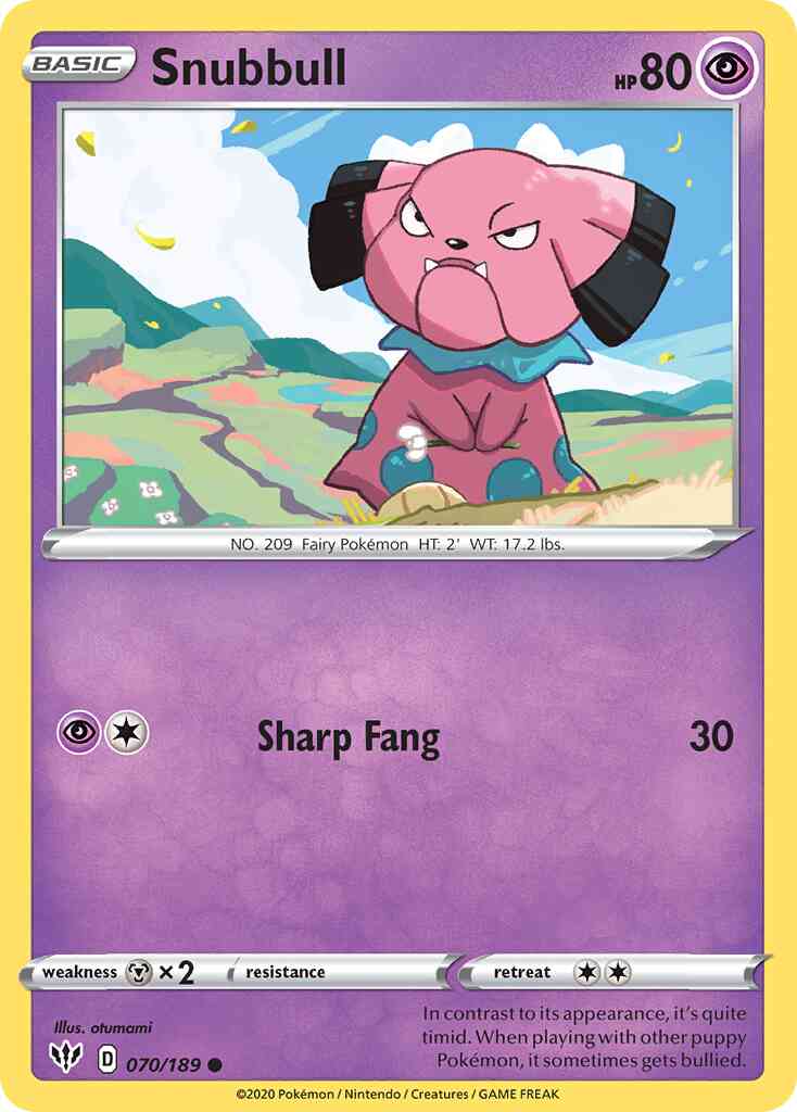 Snubbull - 070/189 - Common [swsh3-070] [Non-Holo]