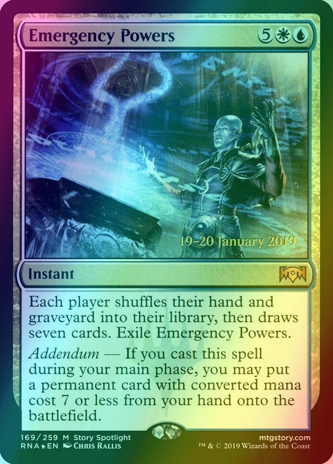 Emergency Powers [169s] [Ravnica Allegiance Promos] [Foil]