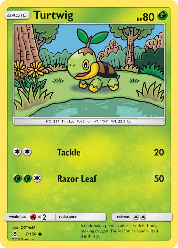 Turtwig - 7/156 - Common [sm5-7] [Non-Holo]