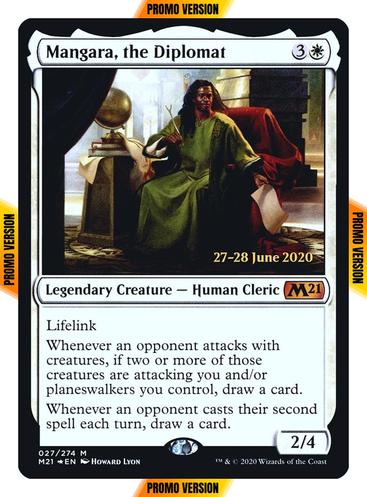 Mangara, the Diplomat [Prerelease] [27s] [Core Set 2021 Promos] [Foil]