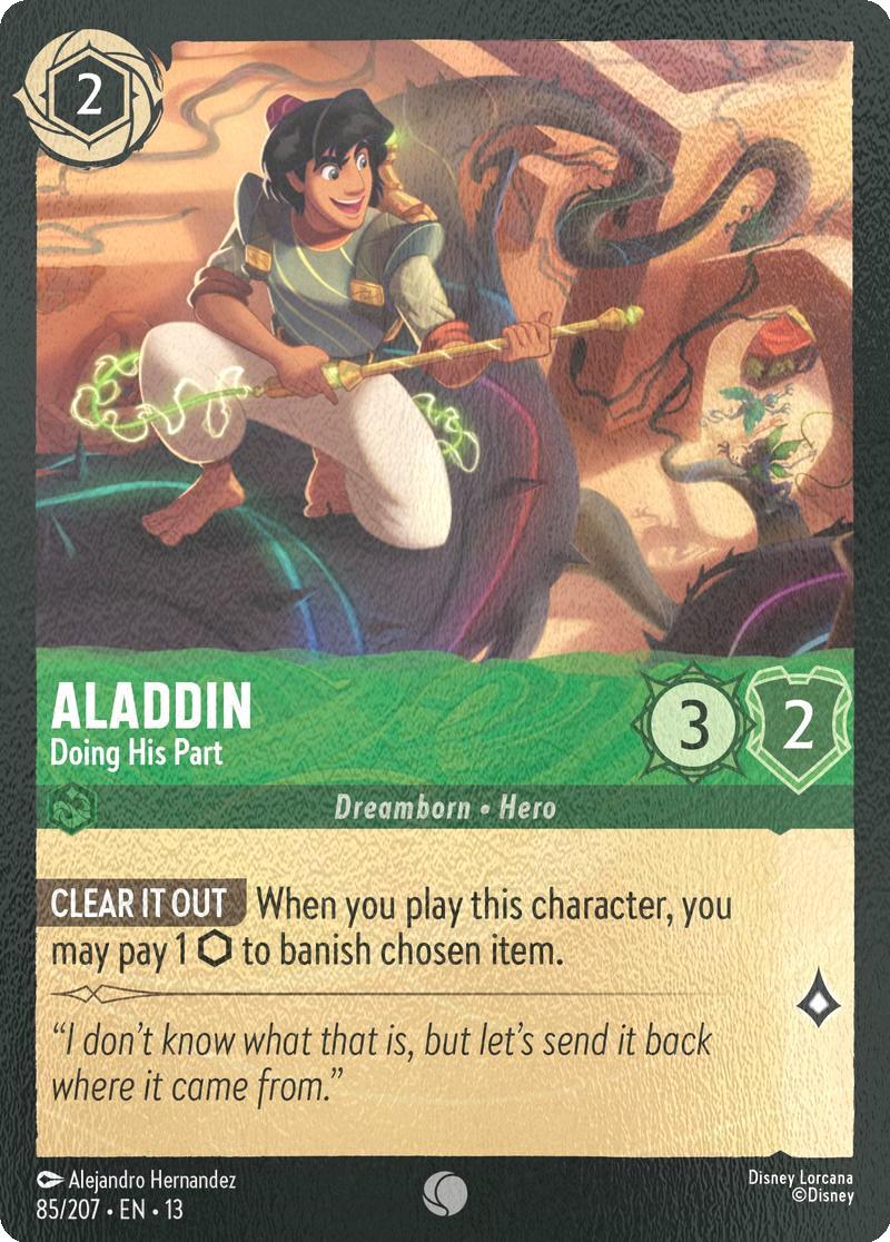 Aladdin - Doing His Part - 85/204 [Attack of the Vine!] [Cold Foil]