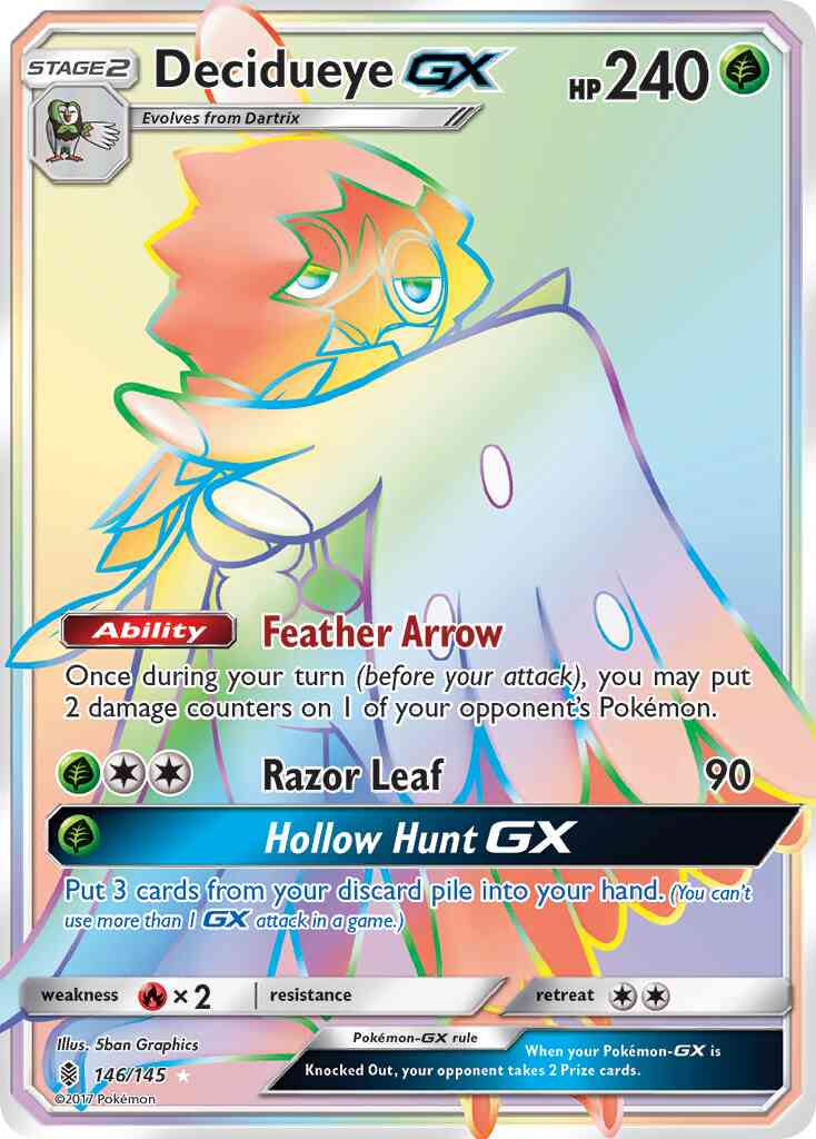 Decidueye-GX - 146/145 - Rare Secret [sm2-146] [Secret]