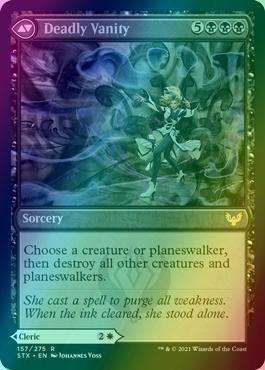 Selfless Glyphweaver // Deadly Vanity [157] [Strixhaven: School of Mages] [Foil]