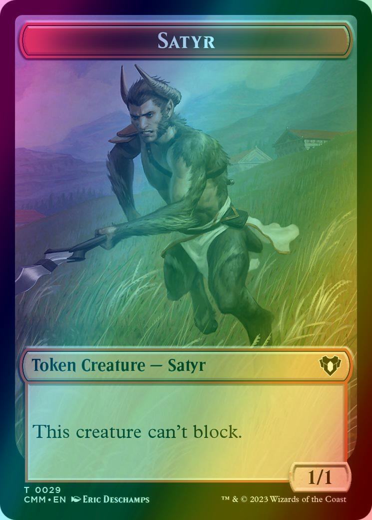 Eldrazi Scion Token (02) // Satyr Token (29) [Commander Masters: Tokens] [Foil]