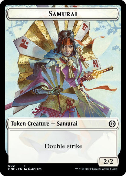 Phyrexian Goblin Token (03) // Samurai Token (02) [Phyrexia: All Will Be One: Tokens] [Non-Foil]