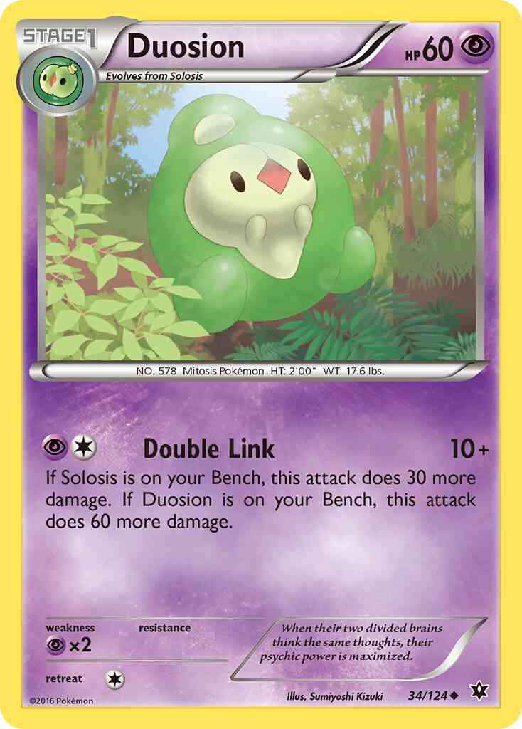 Duosion - 34/124 - Uncommon [xy10-34] [Non-Holo]