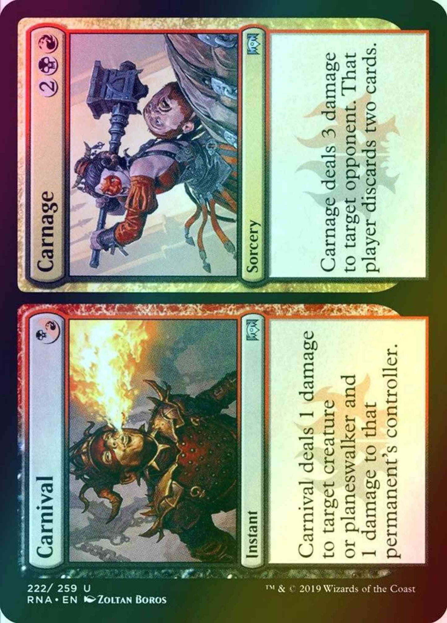 Carnival // Carnage [222] [Ravnica Allegiance] [Foil]