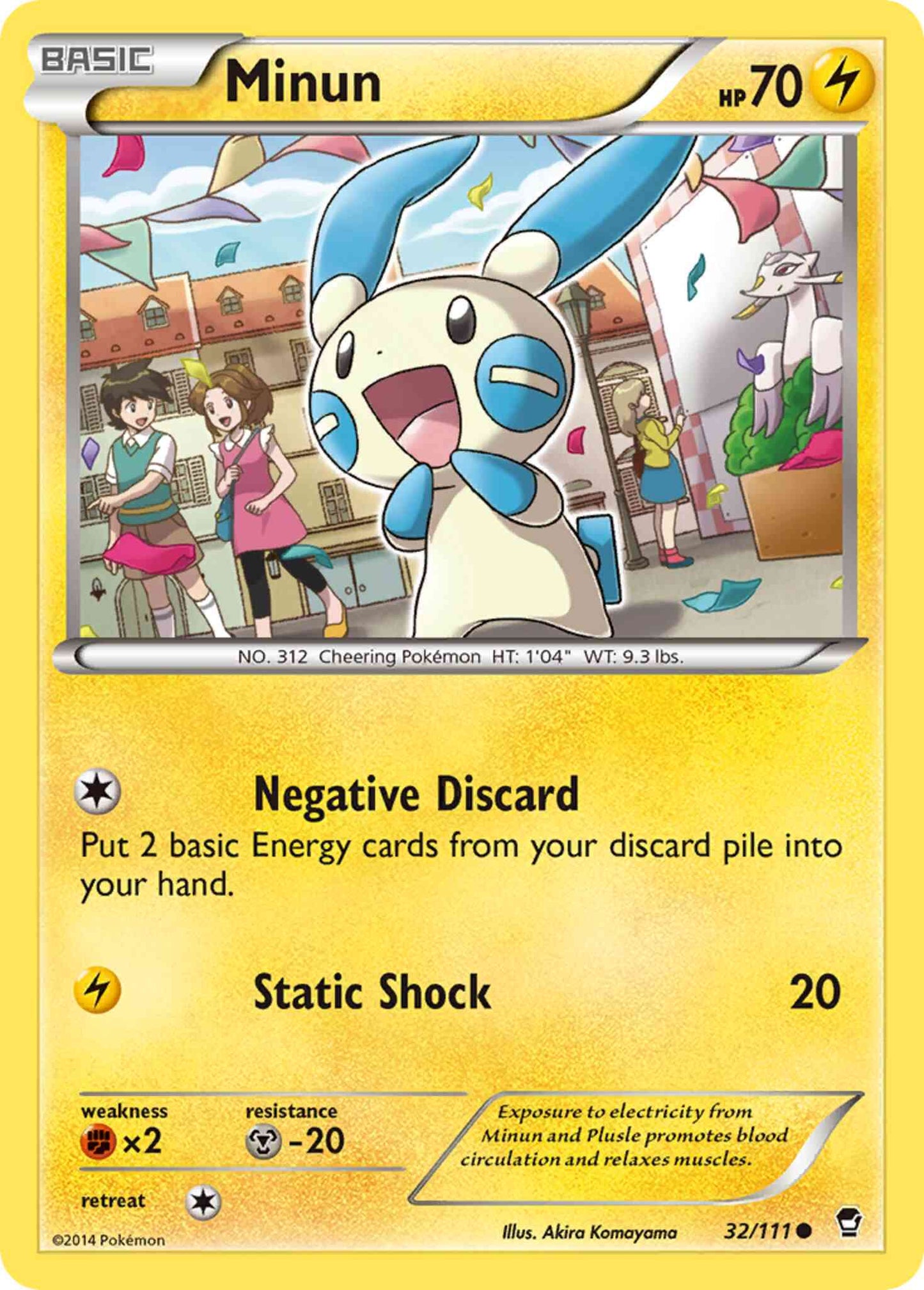 Minun - 32/111 - Common [xy3-32] [Reverse Holo]