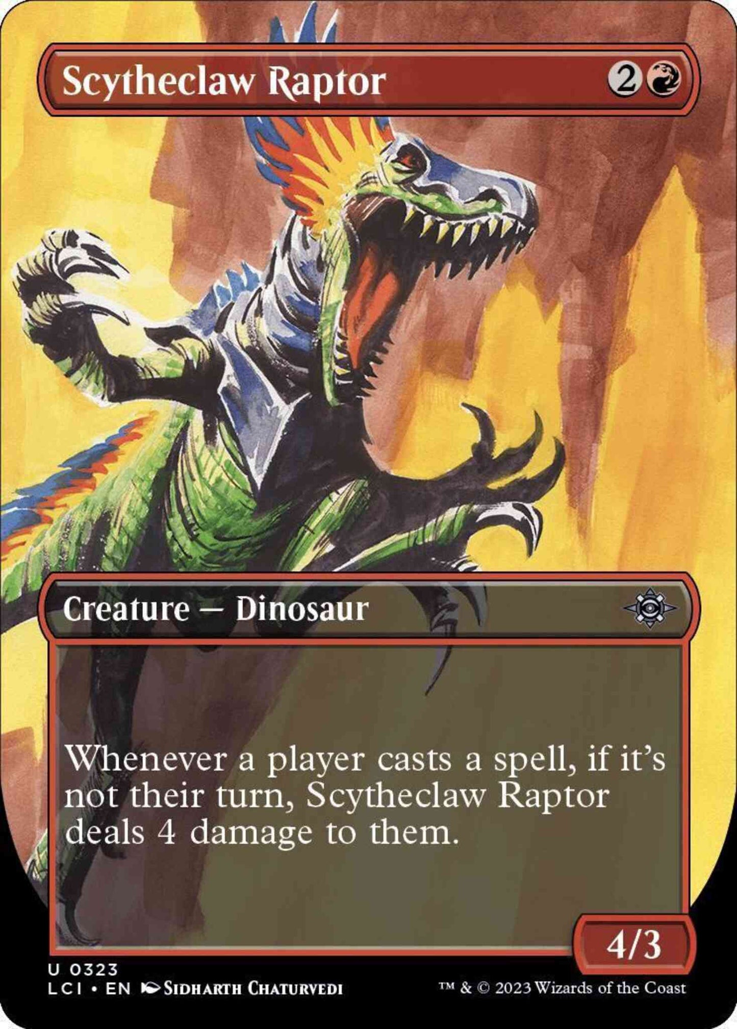 Scytheclaw Raptor [323] [Borderless] [The Lost Caverns of Ixalan] [Non-Foil]