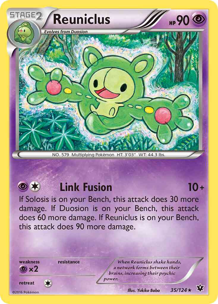 Reuniclus - 35/124 - Rare [xy10-35] [Reverse Holo]