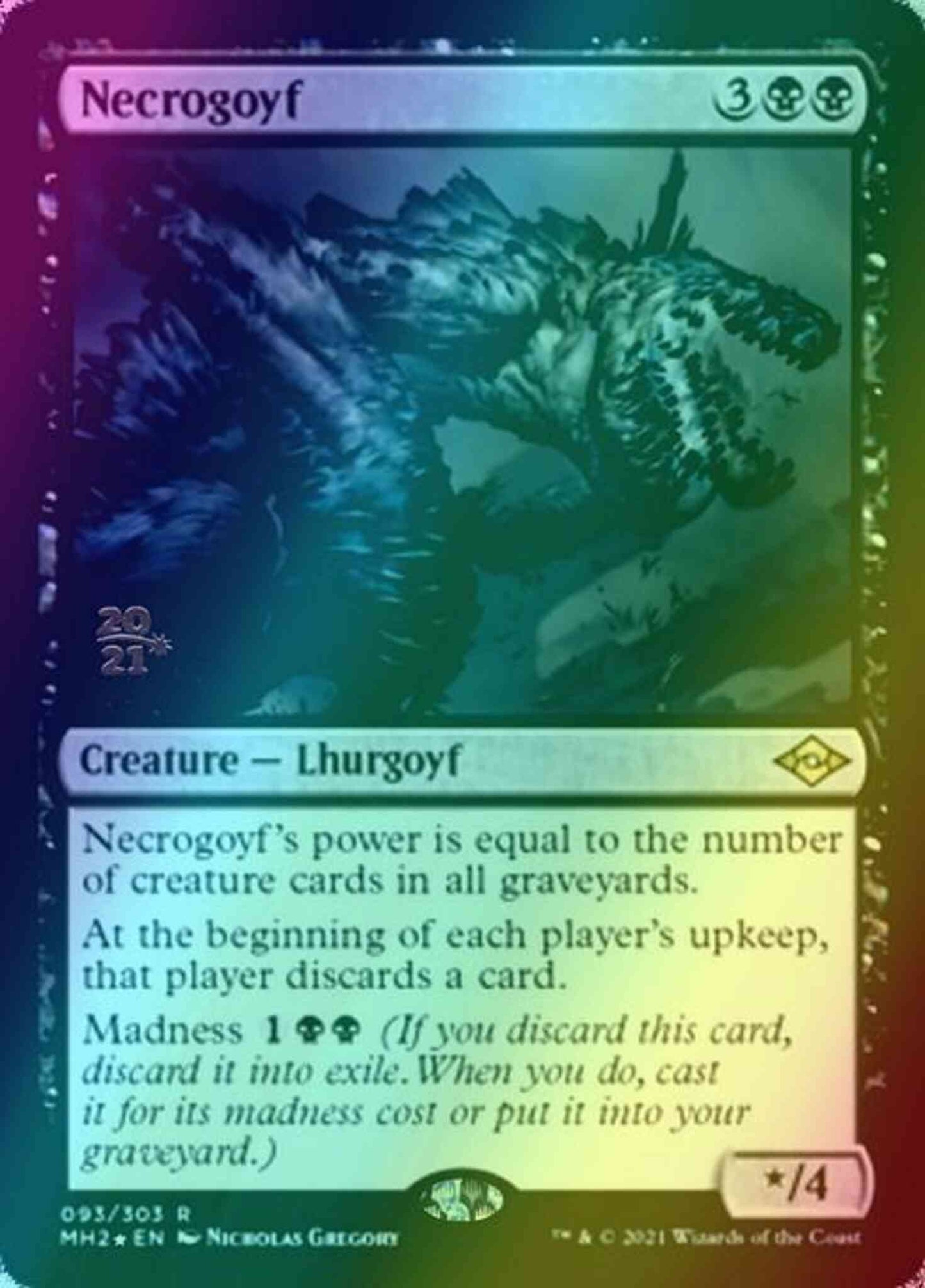 Necrogoyf [Prerelease] [93S] [Modern Horizons 2 Promos] [Foil]