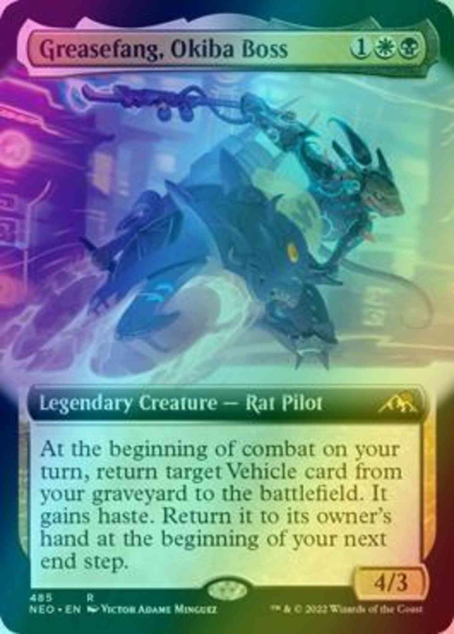 Greasefang, Okiba Boss [485] [Extended Art] [Kamigawa: Neon Dynasty] [Foil]