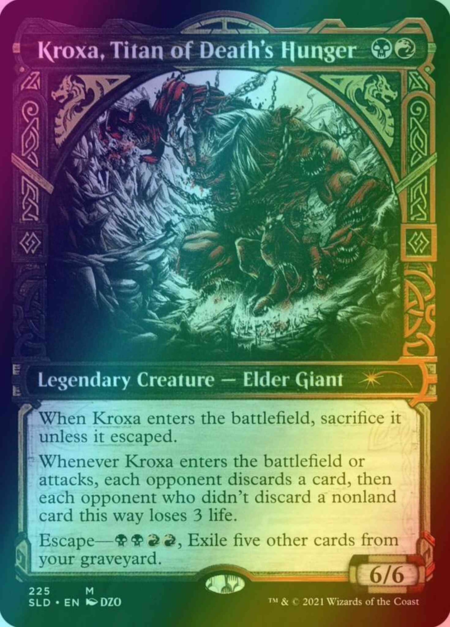 Kroxa, Titan of Death's Hunger [0225] [Showcase: Kaldheim 2] [Secret Lair Drop] [Foil]