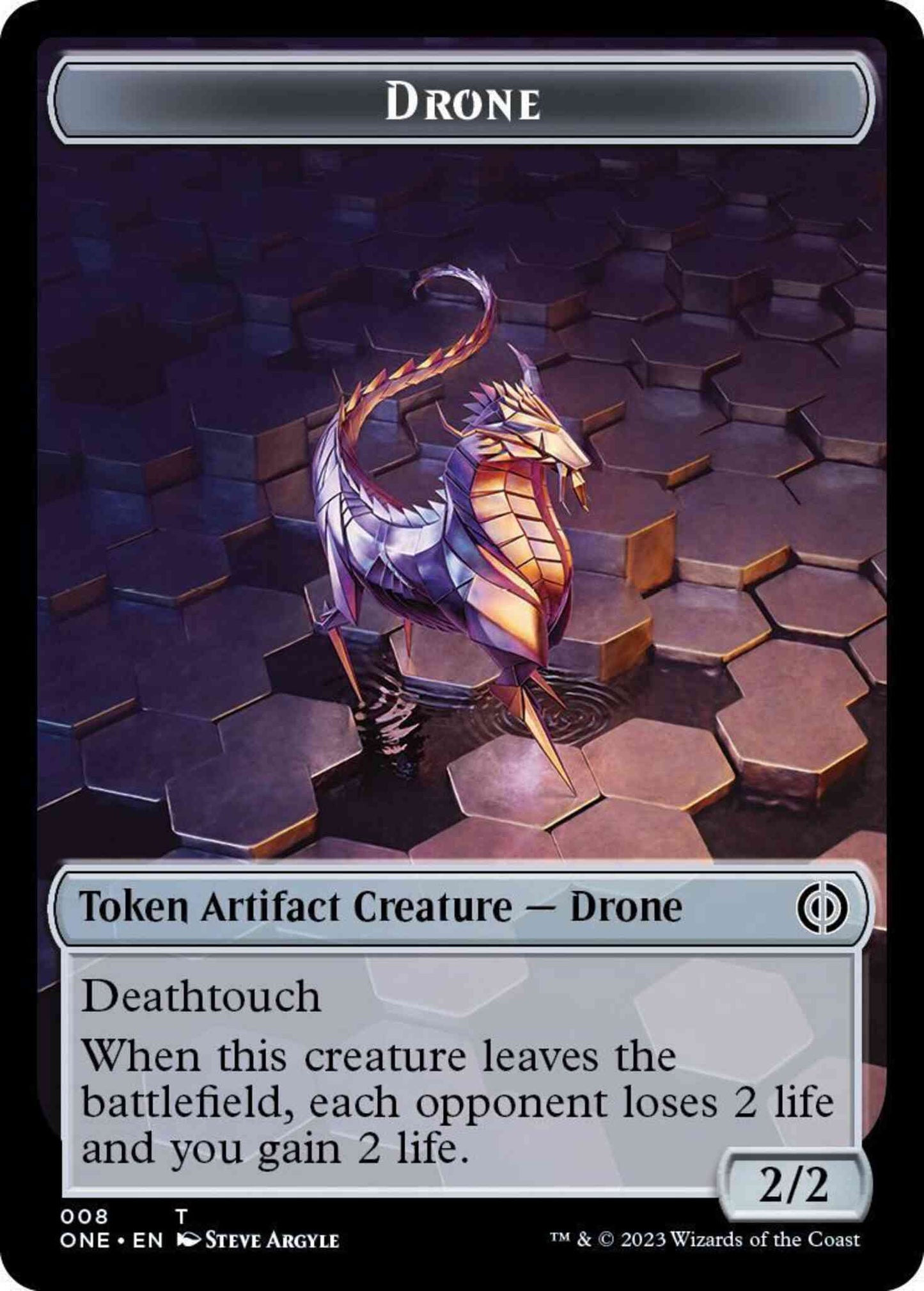 Drone Token (08) // Phyrexian Mite Token (12) [Phyrexia: All Will Be One: Tokens] [Non-Foil]