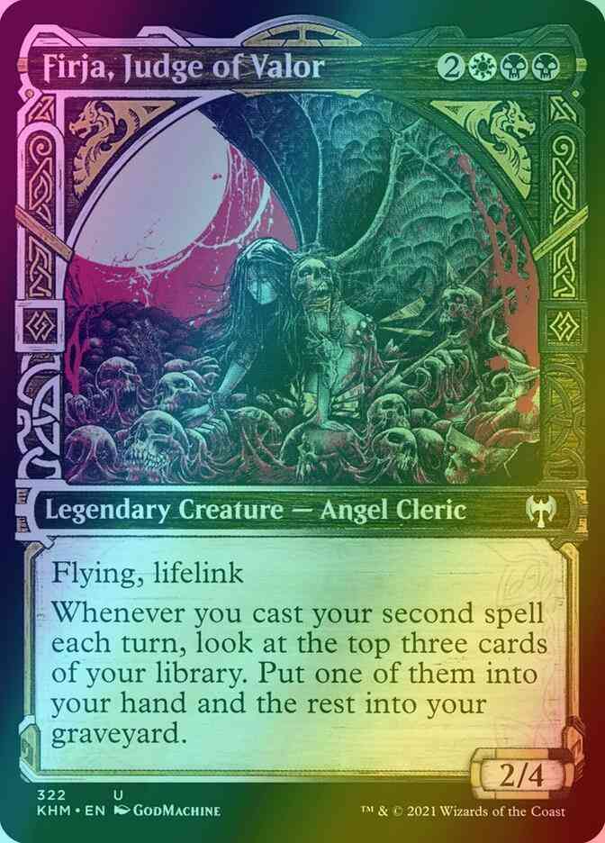Firja, Judge of Valor [322] [Showcase] [Kaldheim] [Foil]