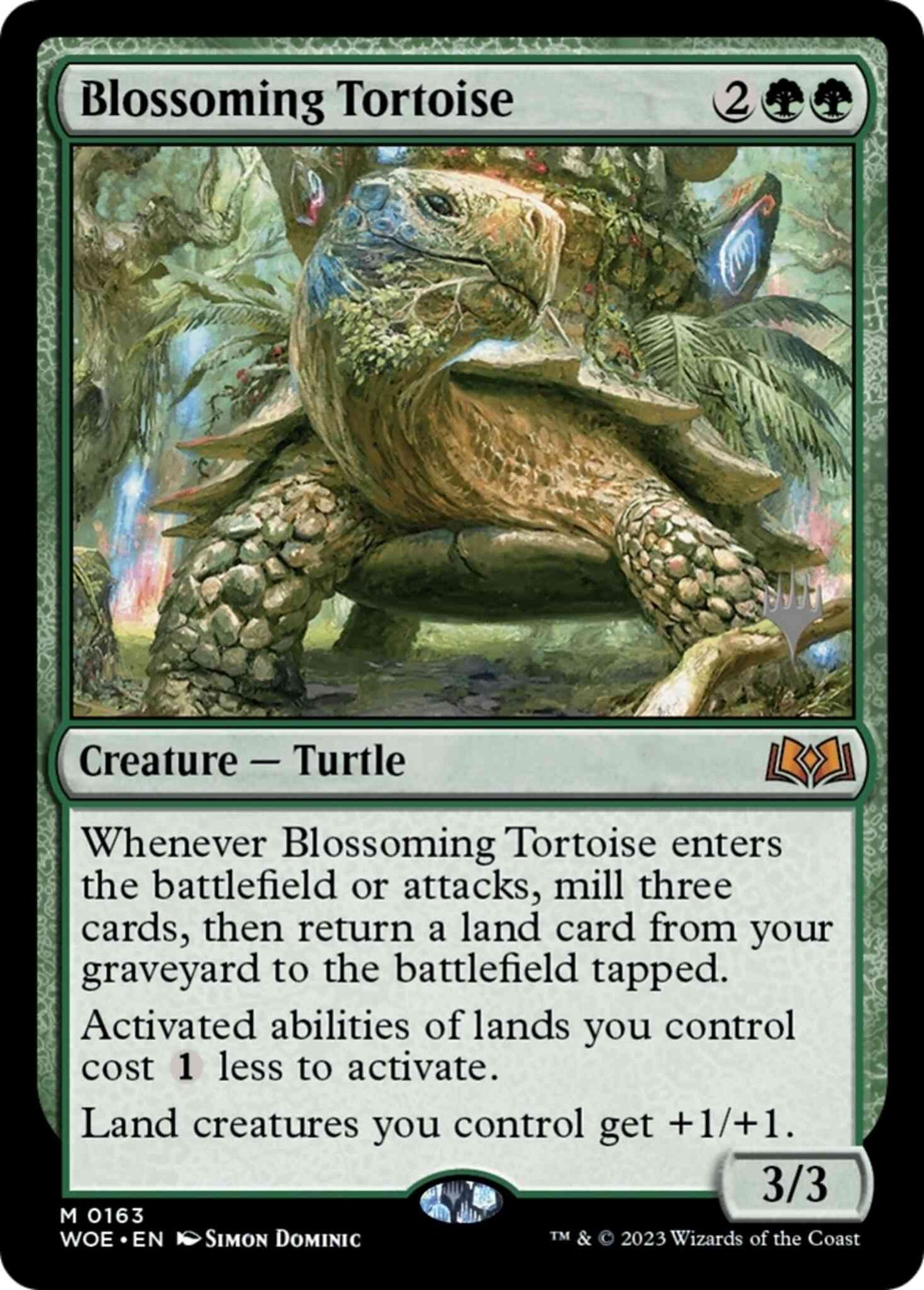 Blossoming Tortoise [163p] [Promo Pack] [Wilds of Eldraine: Promos] [Non-Foil]