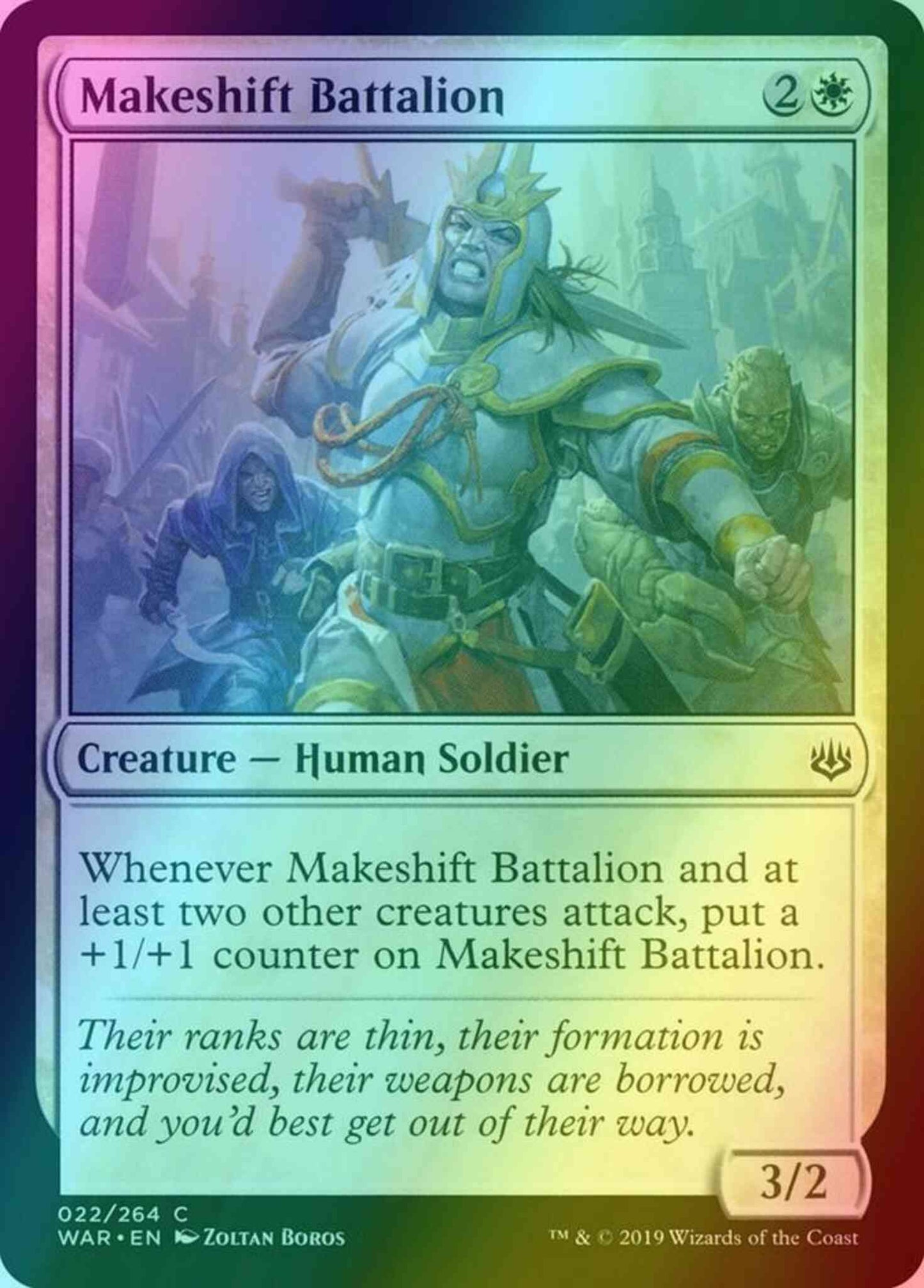 Makeshift Battalion [22] [War of the Spark] [Foil]