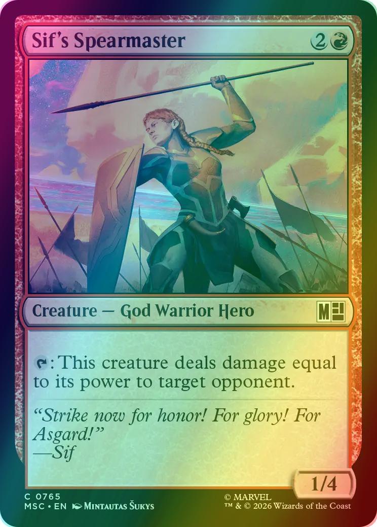 Sif's Spearmaster [765] [Jumpstart] [Welcome Deck] [Marvel Super Heroes: Commander] [Foil]