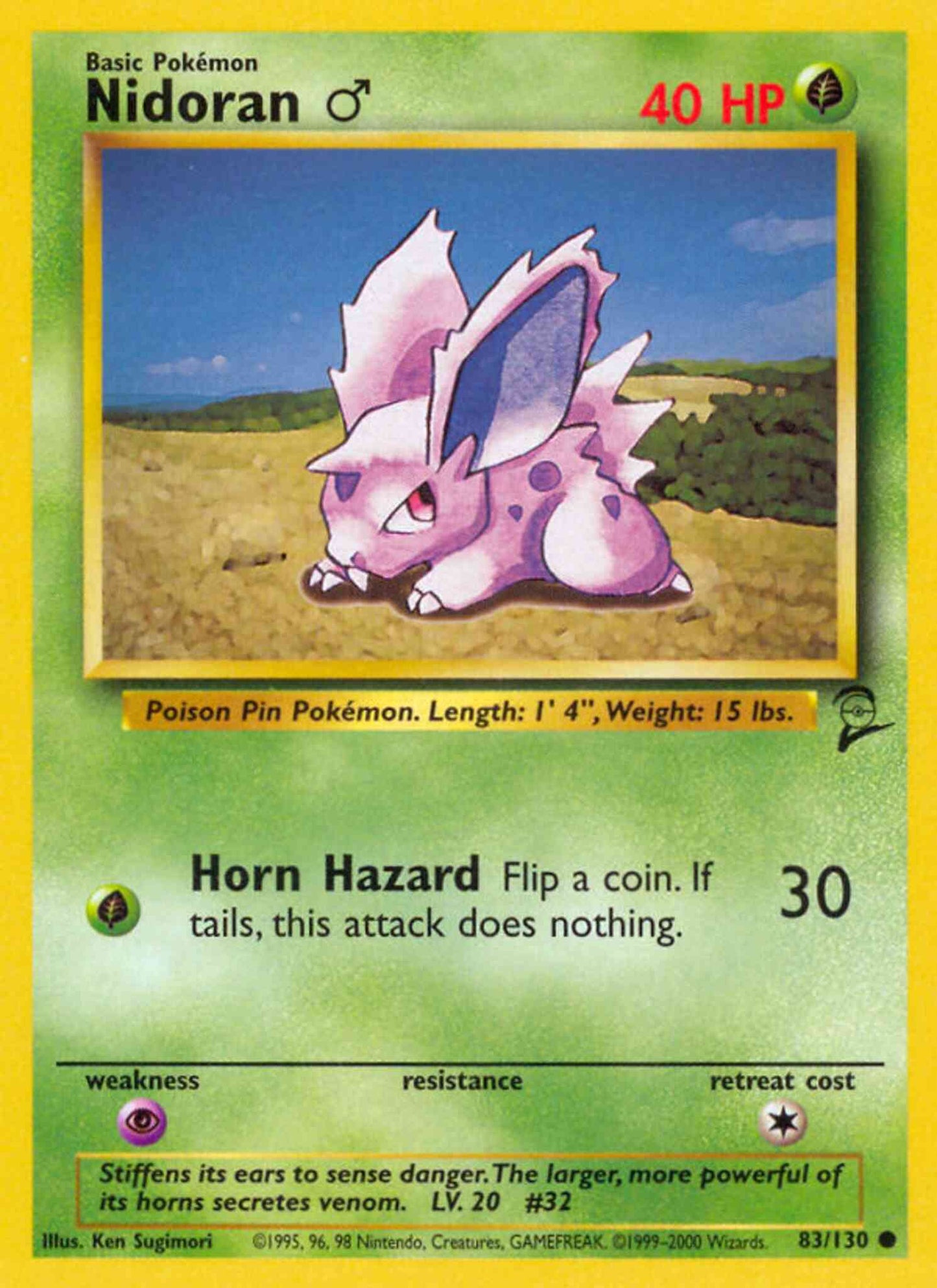 Nidoran♂ - 83/130 - Common [base4-83] [Non-Holo]