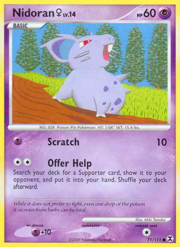 Nidoran♀ - 71/111 - Common [pl2-71] [Non-Holo]