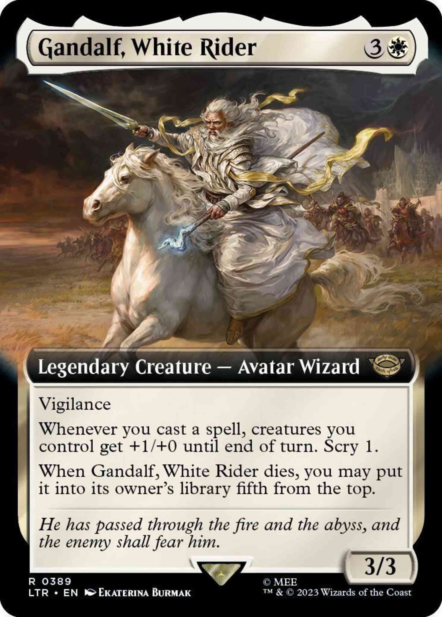 Gandalf, White Rider [389] [Extended Art] [Starter Kit] [The Lord of the Rings: Tales of Middle-earth] [Non-Foil]