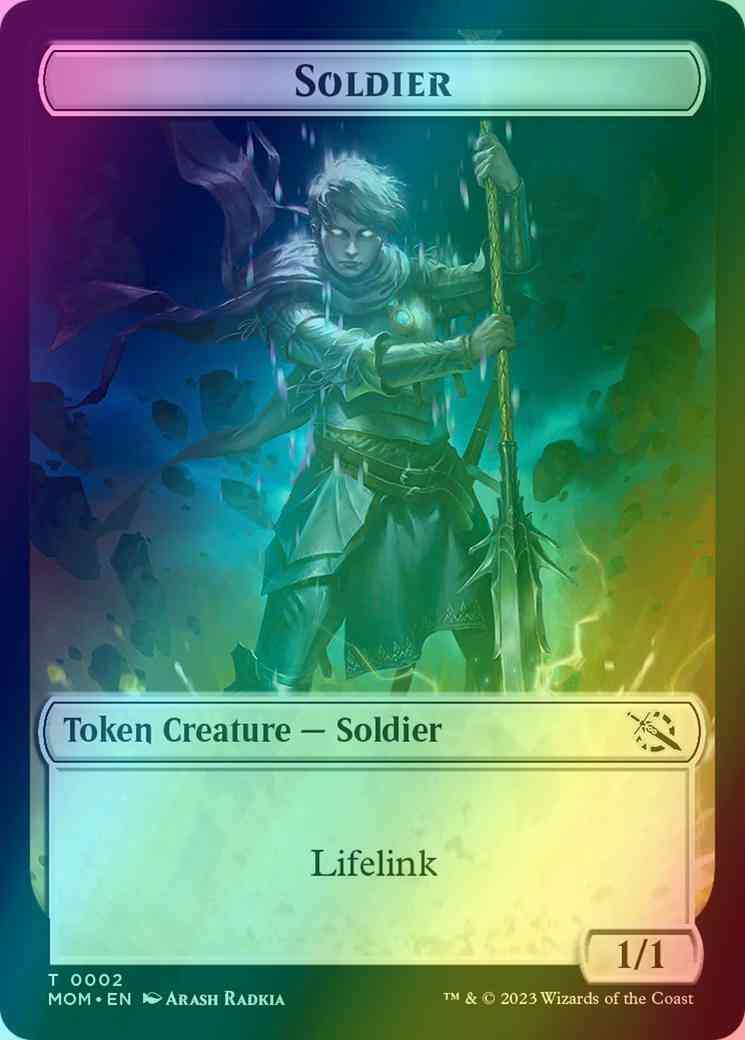 Soldier Token (02) // Teferi Akosa of Zhalfir Emblem (22) [March of the Machine: Tokens] [Foil]